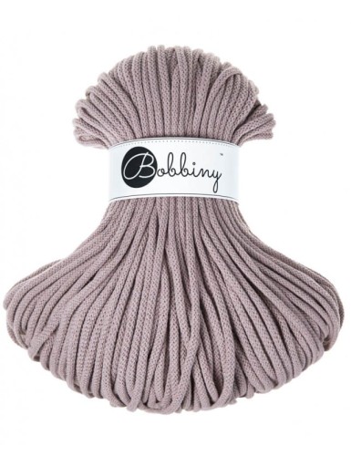 Sznurek pleciony bawełniany Bobbiny Premium / Perłowy / 5 mm / 100 m