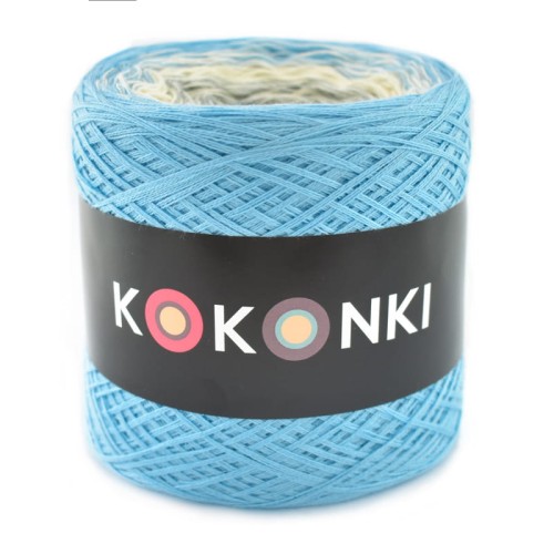KOKONEK A049 Błękit/krem/szary