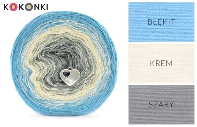 KOKONEK A049 Błękit/krem/szary