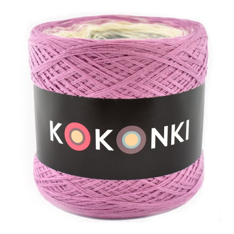 KOKONEK A933 Wrzos/krem/szary