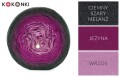 KOKONEK A174 Ciemny szary melanż/jeżyna/wrzos