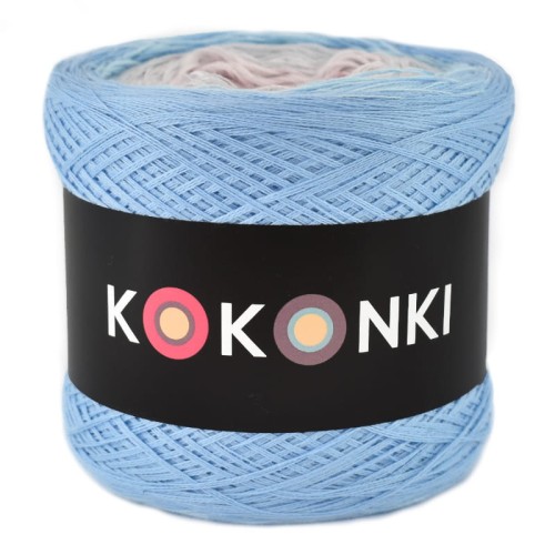 KOKONEK A043 Błękit/jasny błękit/jasny szary/pastelowy róż/biel
