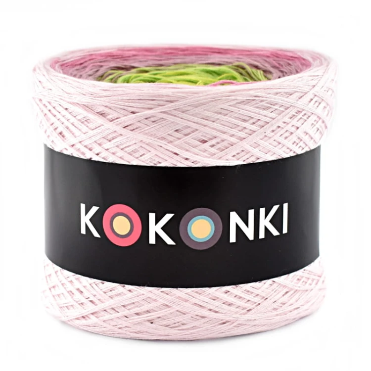 KOKONEK A099 Pastelowy róż/malinowy róż//brudny róż/jasna zieleń/kiwi