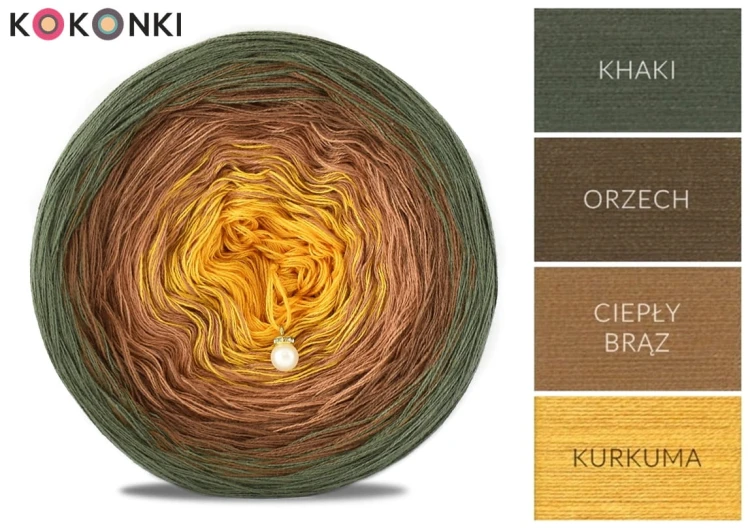 KOKONEK A519 Khaki/orzech/ciepły brąz/kurkuma