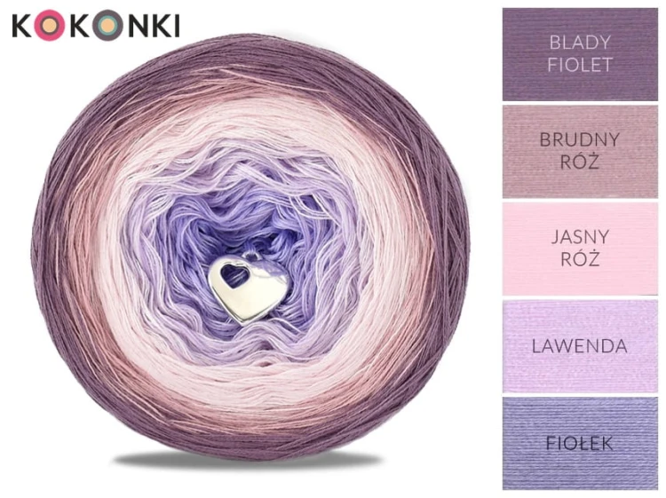 KOKONEK A035 Blady fiolet/brudny róż/pastelowy róż/lawenda/fiołek