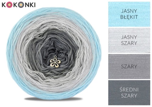 KOKONEK A467 Jasny błękit/jasny szary/szary/średni szary