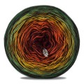 KOKONEK Merino Kish Rare R63 - Malachit/zieleń/musztarda/koniak/rudy/bordo + 2 nici ciemny brąz