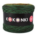 KOKONEK Merino Kish Rare R63 - Malachit/zieleń/musztarda/koniak/rudy/bordo + 2 nici ciemny brąz