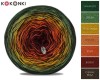 KOKONEK Merino Kish Rare R63 - Malachit/zieleń/musztarda/koniak/rudy/bordo + 2 nici ciemny brąz