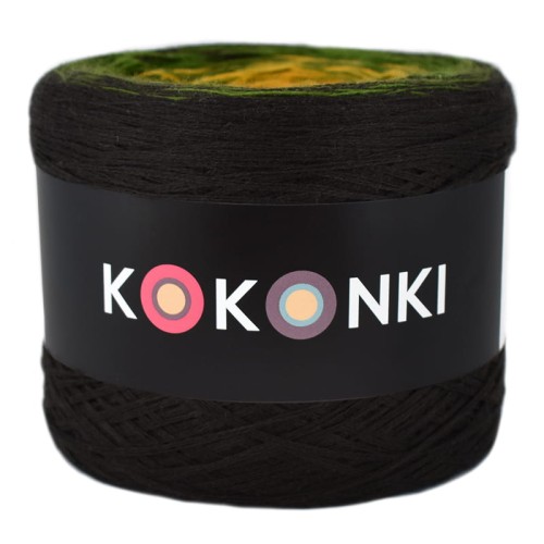 KOKONEK Merino 425 - Czekolada/paproć/kurkuma/żołty