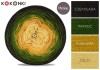 KOKONEK Merino 425 - Czekolada/paproć/kurkuma/żołty