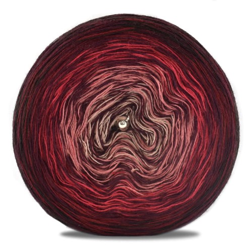 KOKONEK Merino Kish Rare R64 - Czekolada/bordo/rubin/malwa/zgaszona morela + 2 nici wino