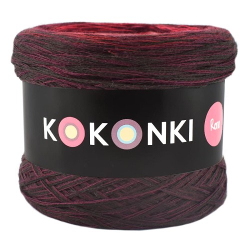 KOKONEK Merino Kish Rare R64 - Czekolada/bordo/rubin/malwa/zgaszona morela + 2 nici wino