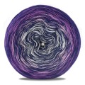 KOKONEK Merino Kish Rare R65 - Fiolet/cyklamen/ametyst/jasny szary melanż/szary + 2 nici granat