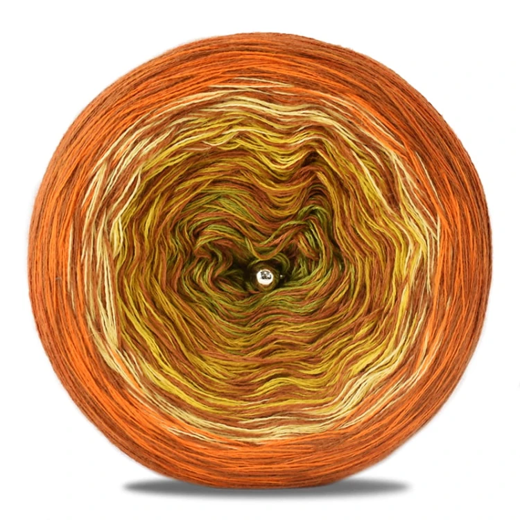 KOKONEK Merino Kish Rare R66 - Koniak/pomarańcz/żółty/złoty/musztarda/oliwka + 2 nici ciepły brąz