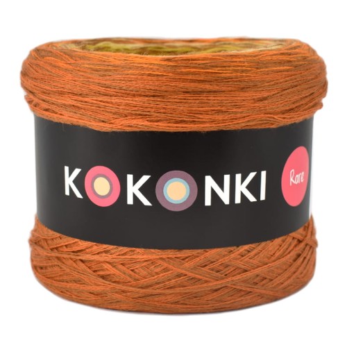 KOKONEK Merino Kish Rare R66 - Koniak/pomarańcz/żółty/złoty/musztarda/oliwka + 2 nici ciepły brąz