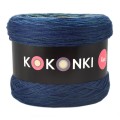 KOKONEK Merino Kish Rare R67 - Navy/petrol/patyna/złoty/pomarańcz/czerwony + 2 nici granat