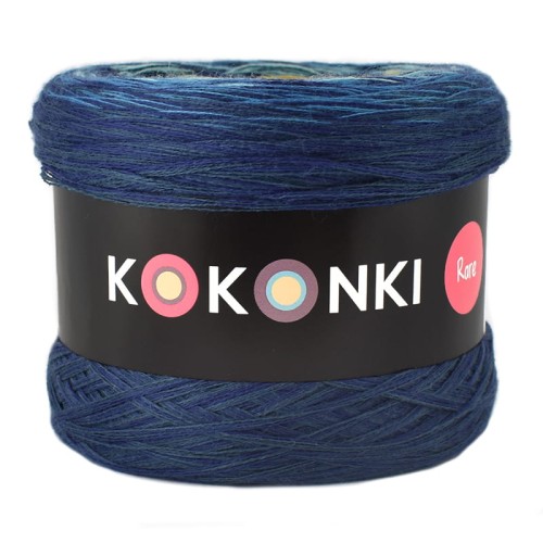 KOKONEK Merino Kish Rare R67 - Navy/petrol/patyna/złoty/pomarańcz/czerwony + 2 nici granat