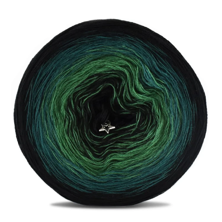 KOKONEK Merino 469 - Czerń/ciemna zieleń/malachit/czerń