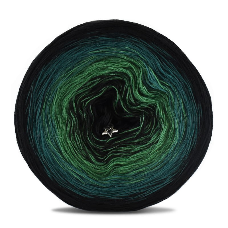 KOKONEK Merino 469 - Czerń/ciemna zieleń/malachit/czerń