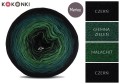 KOKONEK Merino 469 - Czerń/ciemna zieleń/malachit/czerń