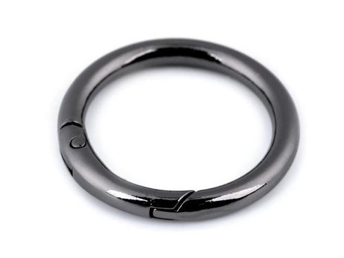 Karabińczyk okrągły / średnica 32 mm / ciemny nikiel / 1 szt.