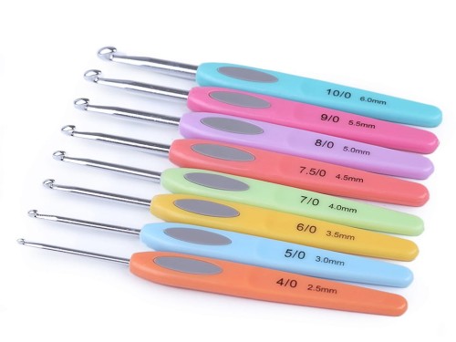 Zestaw szydełek z ergonomiczną rączką 2,5-6,0 mm / 8 sztuk