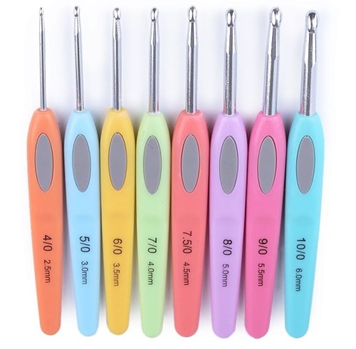 Zestaw szydełek z ergonomiczną rączką 2,5-6,0 mm / 8 sztuk