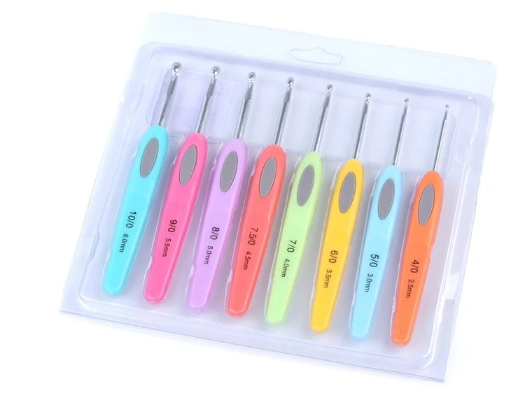 Zestaw szydełek z ergonomiczną rączką 2,5-6,0 mm / 8 sztuk