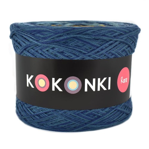KOKONEK Kish Rare R68 - Petrol/jasny petrol/patyna/kurkuma/pomarańcz/czerwień + 2 nici granatu