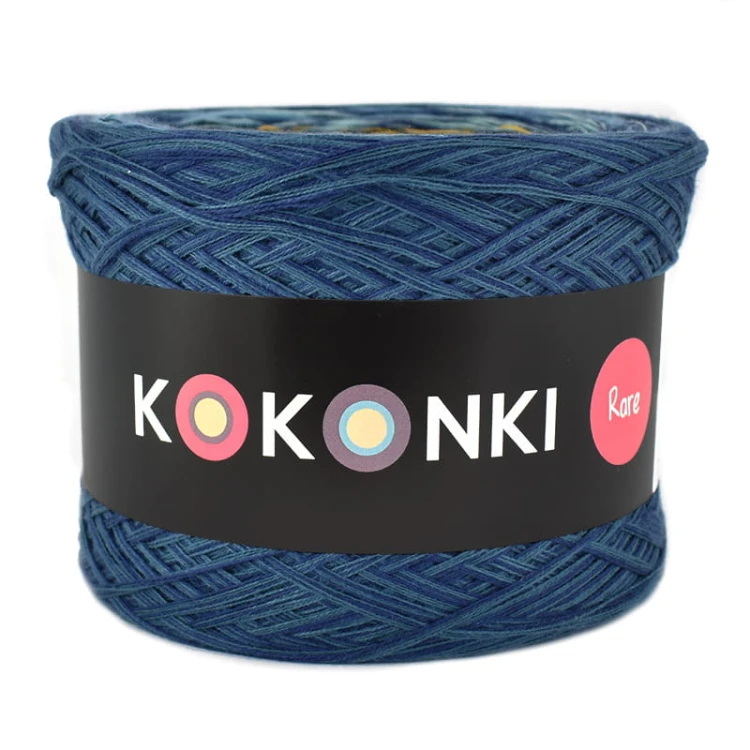 KOKONEK Kish Rare R68 - Petrol/jasny petrol/patyna/kurkuma/pomarańcz/czerwień + 2 nici granatu