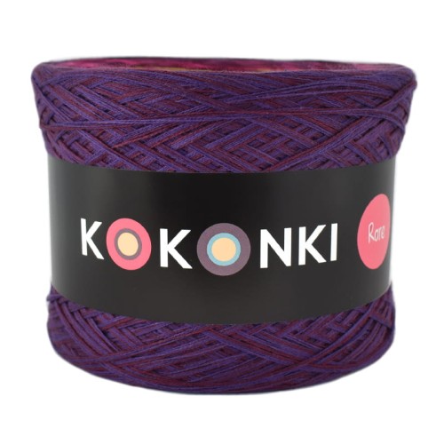 KOKONEK Kish Rare R70 - Fiolet/gorący róż/limetka/paproć/zieleń butelkowa + 2 nitki wino
