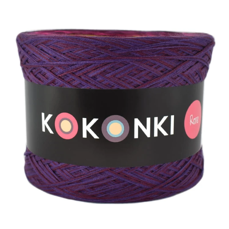 KOKONEK Kish Rare R70 - Fiolet/gorący róż/limetka/paproć/zieleń butelkowa + 2 nitki wino