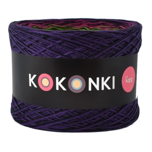 KOKONEK Kish Rare R72 Tulip Meadow - Fiolet/jeżyna/piwonia/paproć/zielone jabłuszko/intensywny żółty + 2 nitki czerń