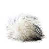 Pompon do czapki 12 cm / P-05 / biel z czernią