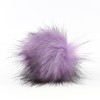 Pompon do czapki 12 cm / P-24 / jasny fiolet z czernią