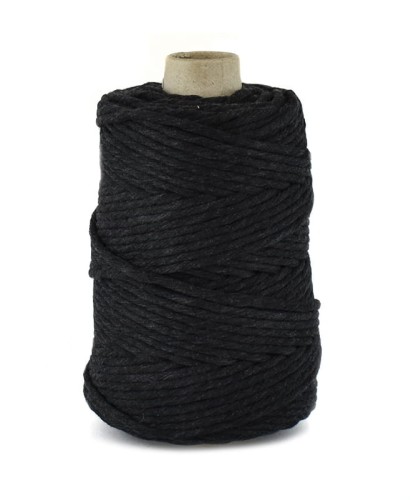 Sznurek bawełniany skręcany 5 mm / 100 m / 790 węgiel drzewny