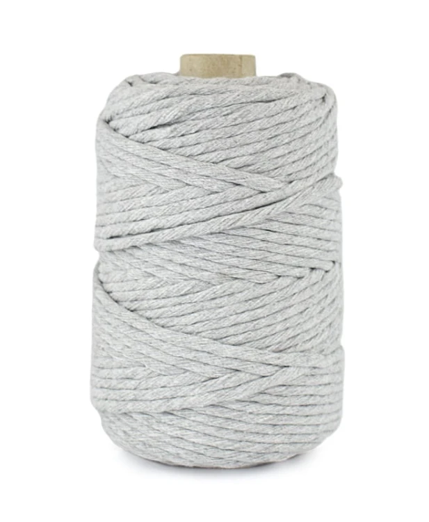 Sznurek bawełniany skręcany 5 mm / 100 m / 710 szary
