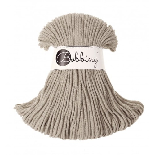 Sznurek pleciony bawełniany Bobbiny Junior / Beżowy / Beige / 3 mm / 100 m
