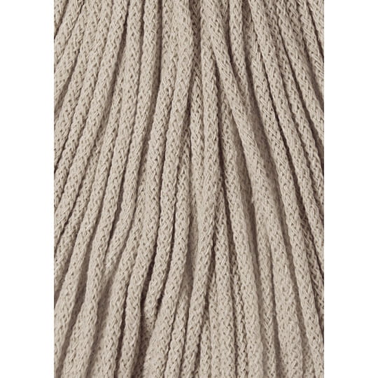Sznurek pleciony bawełniany Bobbiny Junior / Beżowy / Beige / 3 mm / 100 m