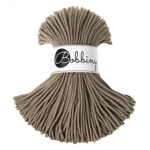 Sznurek pleciony bawełniany Bobbiny Junior / Kawa / Coffee / 3 mm / 100 m