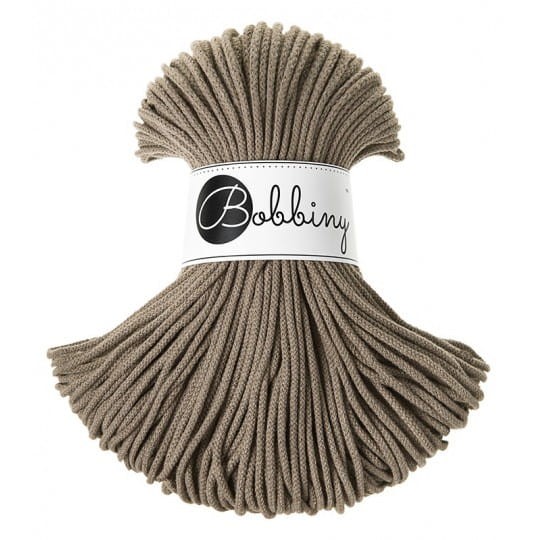 Sznurek pleciony bawełniany Bobbiny Junior / Kawa / Coffee / 3 mm / 100 m