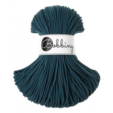 Sznurek pleciony bawełniany Bobbiny Junior / Petrol / Peacock Blue / 3mm / 100m  