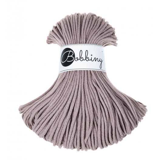 Sznurek pleciony bawełniany Bobbiny Junior / Perłowy/ Pearl / 3 mm / 100 m