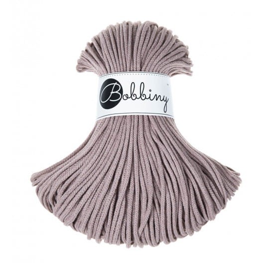 Sznurek pleciony bawełniany Bobbiny Junior / Perłowy/ Pearl / 3 mm / 100 m