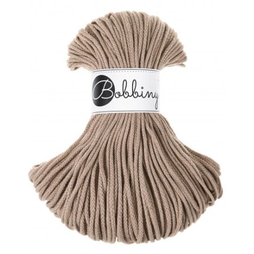 Sznurek pleciony bawełniany Bobbiny Junior / Piaskowy / Sand / 3 mm / 100 m