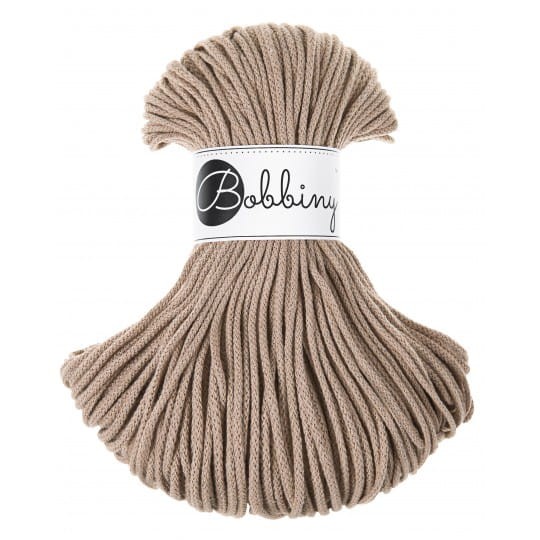 Sznurek pleciony bawełniany Bobbiny Junior / Piaskowy / Sand / 3 mm / 100 m