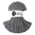 Sznurek pleciony bawełniany Bobbiny Junior / Stalowy / Steel / 3 mm / 100 m