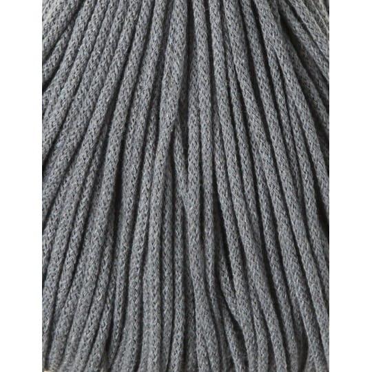 Sznurek pleciony bawełniany Bobbiny Junior / Stalowy / Steel / 3 mm / 100 m