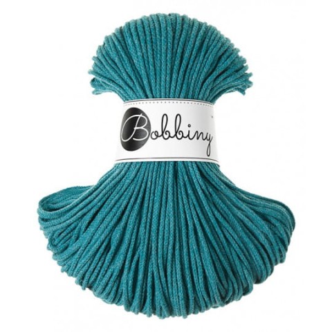 Sznurek pleciony bawełniany Bobbiny Junior / Morski / Teal / 3mm / 100m 